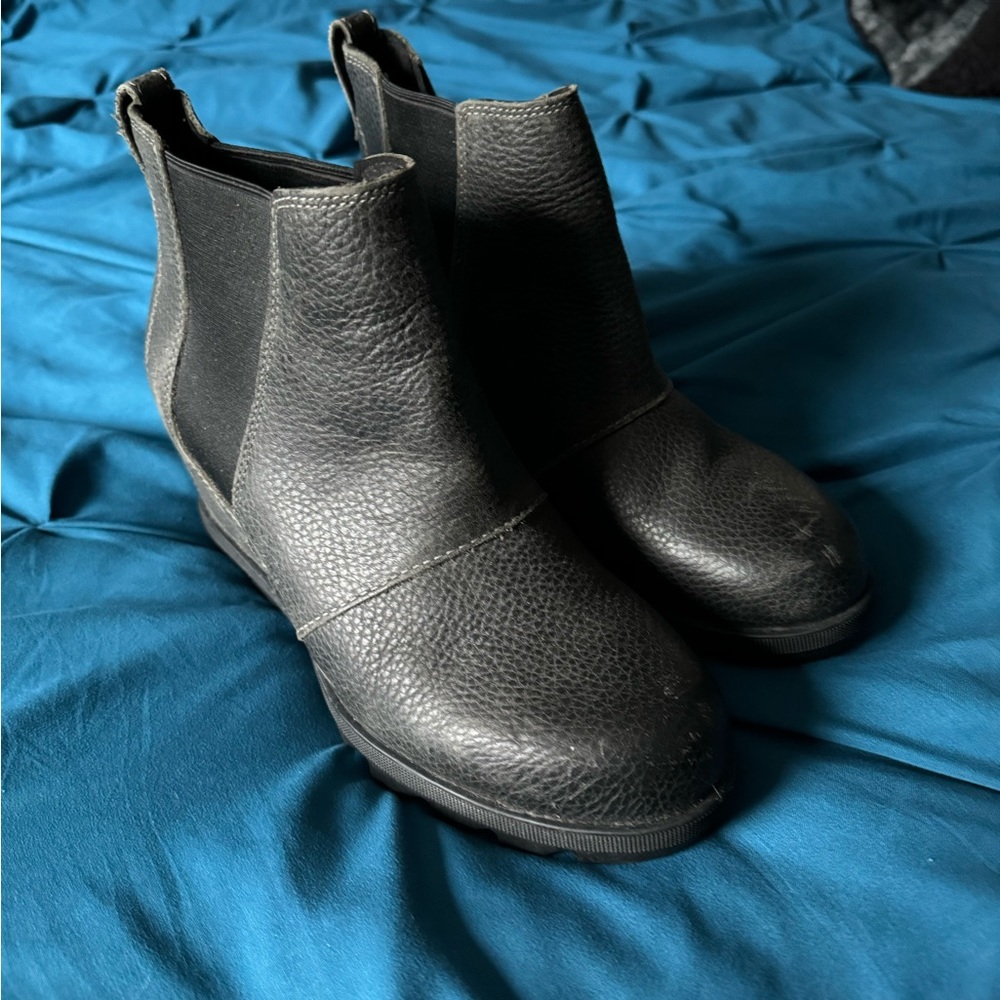 Sorel Joan of Arctic Wedge II Chelsea Boot-Quarry, size 9